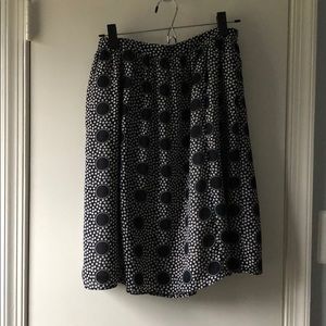 Navy and white J.Crew skirt (with pockets!)